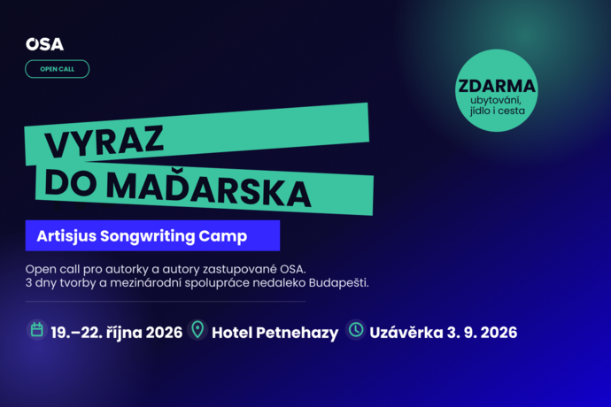 Open call: Vyraz s OSA tvořit na mezinárodní songwriting camp do Maďarska!